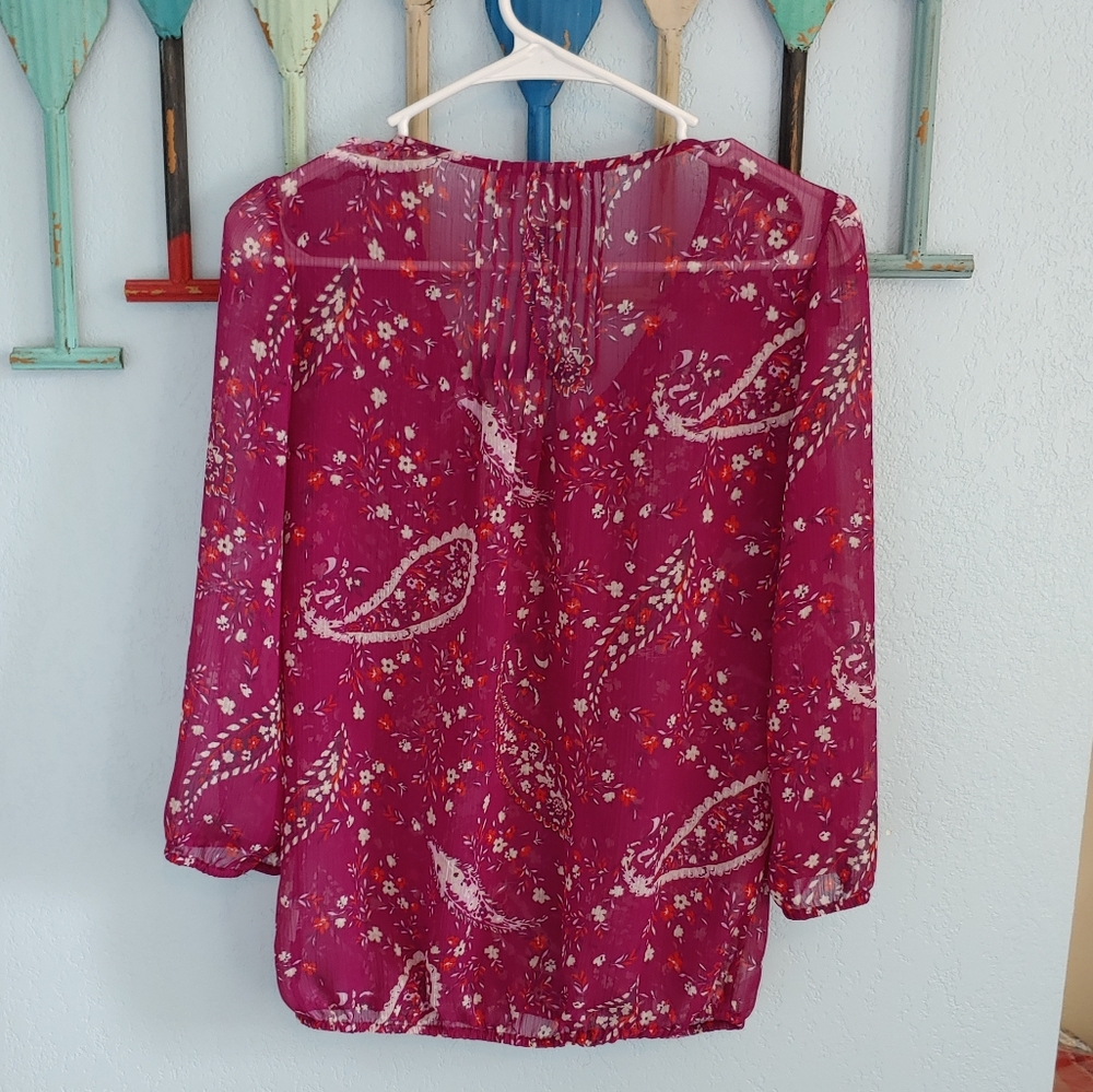 🔥3 for $15🔥St. Johns Bay sheer blouse - Picture 2 of 6